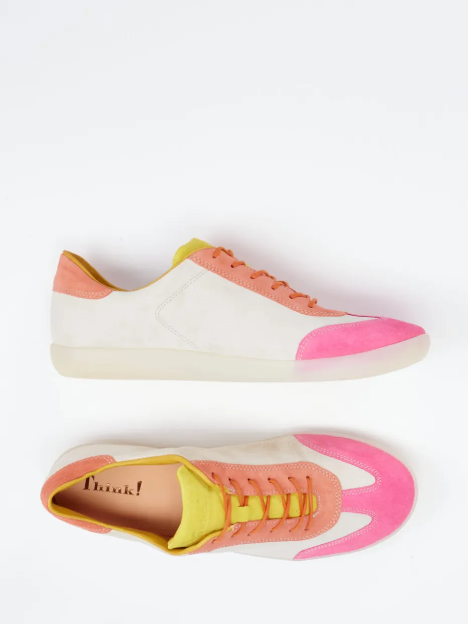 Damen Think – Sneaker aus Veloursleder im Color-Blocking