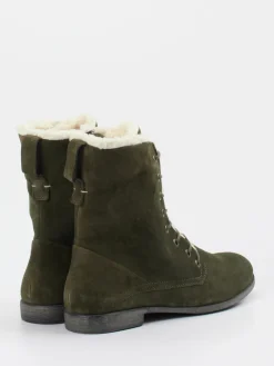 – Stiefeletten aus Veloursleder oliv*Think Outlet