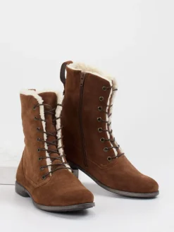 Damen Think – Stiefeletten aus Veloursleder mittel