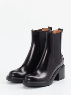 Damen Tod's – Chelsea Boots aus Hochglanzleder