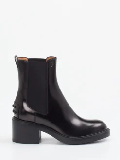 Damen Tod's – Chelsea Boots aus Hochglanzleder