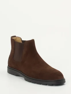 Herren Tod's – Chelsea Boots aus Veloursleder dunkel
