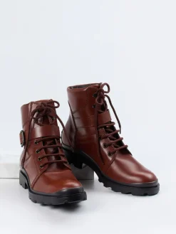 – Combat Boots aus Kalbleder kastanien*Tod's Hot