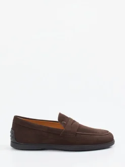 Herren Tod's – Loafer aus Veloursleder Dunkel