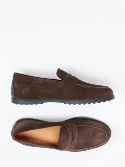 Herren Tod's – Loafer aus Veloursleder Dunkel