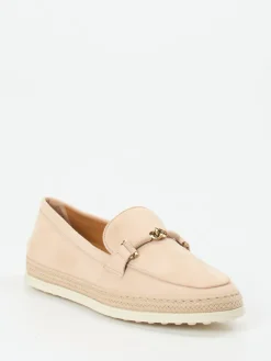 Damen Tod's – Loafer aus Veloursleder in Puderrosa