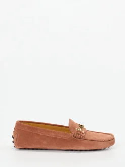Damen Tod's – Loafer aus Veloursleder in Terrakotta