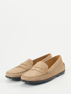 Damen Tod's – Loafer aus Veloursleder sandbeige