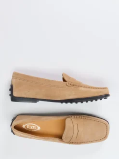 Damen Tod's – Loafer aus Veloursleder sandbeige