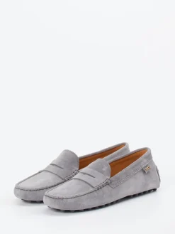 Damen Tod's – Loafer aus Veloursleder in Hell