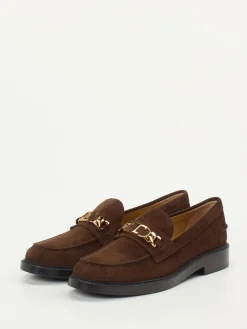Damen Tod's – Loafer aus Veloursleder Dunkel