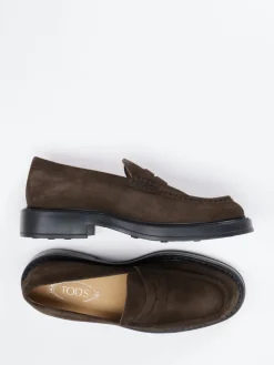 Herren Tod's – Loafer aus Veloursleder Dunkel