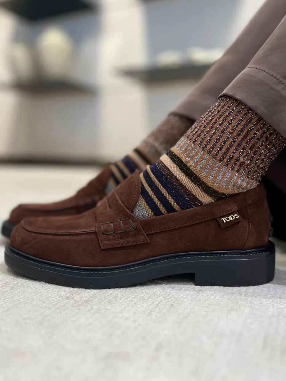 – Loafer aus Veloursleder schokoladen*Tod's Outlet