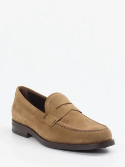 Herren Tod's – Loafer aus Veloursleder cognac