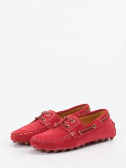 Damen Tod's – Mokassin aus Veloursleder tomaten