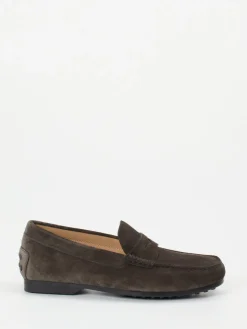 Herren Tod's – Penny Loafer aus Veloursleder Dunkel