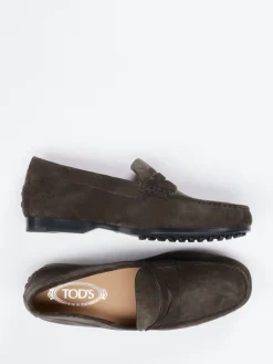 Herren Tod's – Penny Loafer aus Veloursleder Dunkel