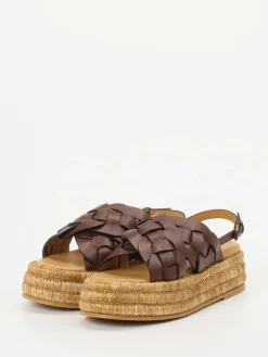 Damen Tod's – Plateau-Sandalen aus em Flechtleder
