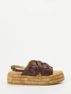 Damen Tod's – Plateau-Sandalen aus em Flechtleder