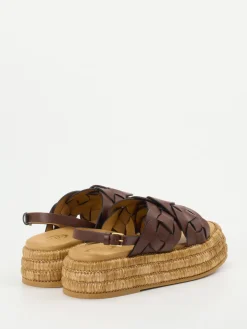 Damen Tod's – Plateau-Sandalen aus em Flechtleder