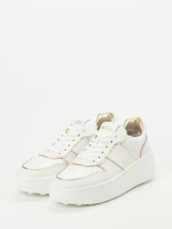 Damen Tod's – Plateau-Sneaker aus Kalbleder -Gold