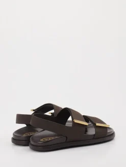 Damen Tod's – Riemensandalen aus Leder Dunkel