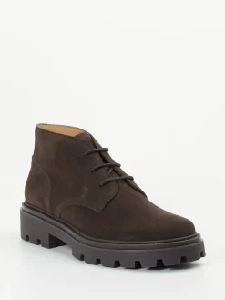 Herren Tod's – Schnürboots aus Veloursleder Dunkel