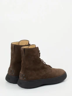 Herren Tod's – Schnürboots aus Veloursleder Dunkel