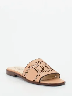 Damen Tod's – Slides aus Kalbleder in Nude