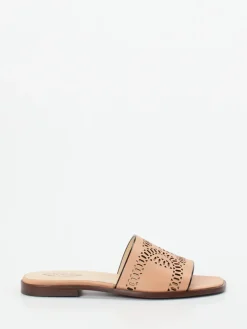 Damen Tod's – Slides aus Kalbleder in Nude