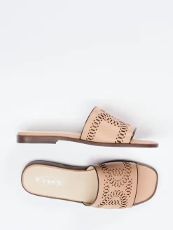 Damen Tod's – Slides aus Kalbleder in Nude