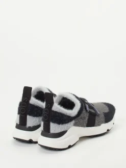 Damen Tod's – Slip-On-Sneaker aus Textil in Anthrazit