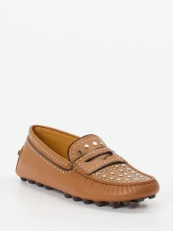 – Slipper aus Kalbleder mit Nietenbesatz*Tod's Outlet