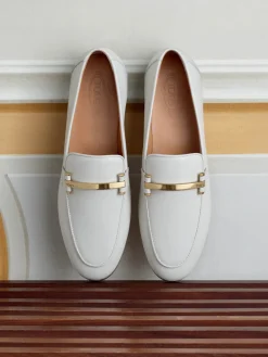 Damen Tod's – Slipper aus Kalbleder Elfenbein