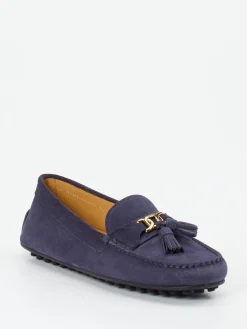 Damen Tod's – Slipper aus Veloursleder in Dunkel