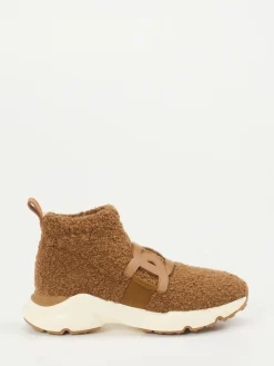 Damen Tod's – Sneaker aus Teddy-Textil in Karamell