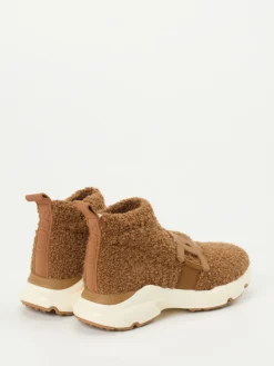 Damen Tod's – Sneaker aus Teddy-Textil in Karamell