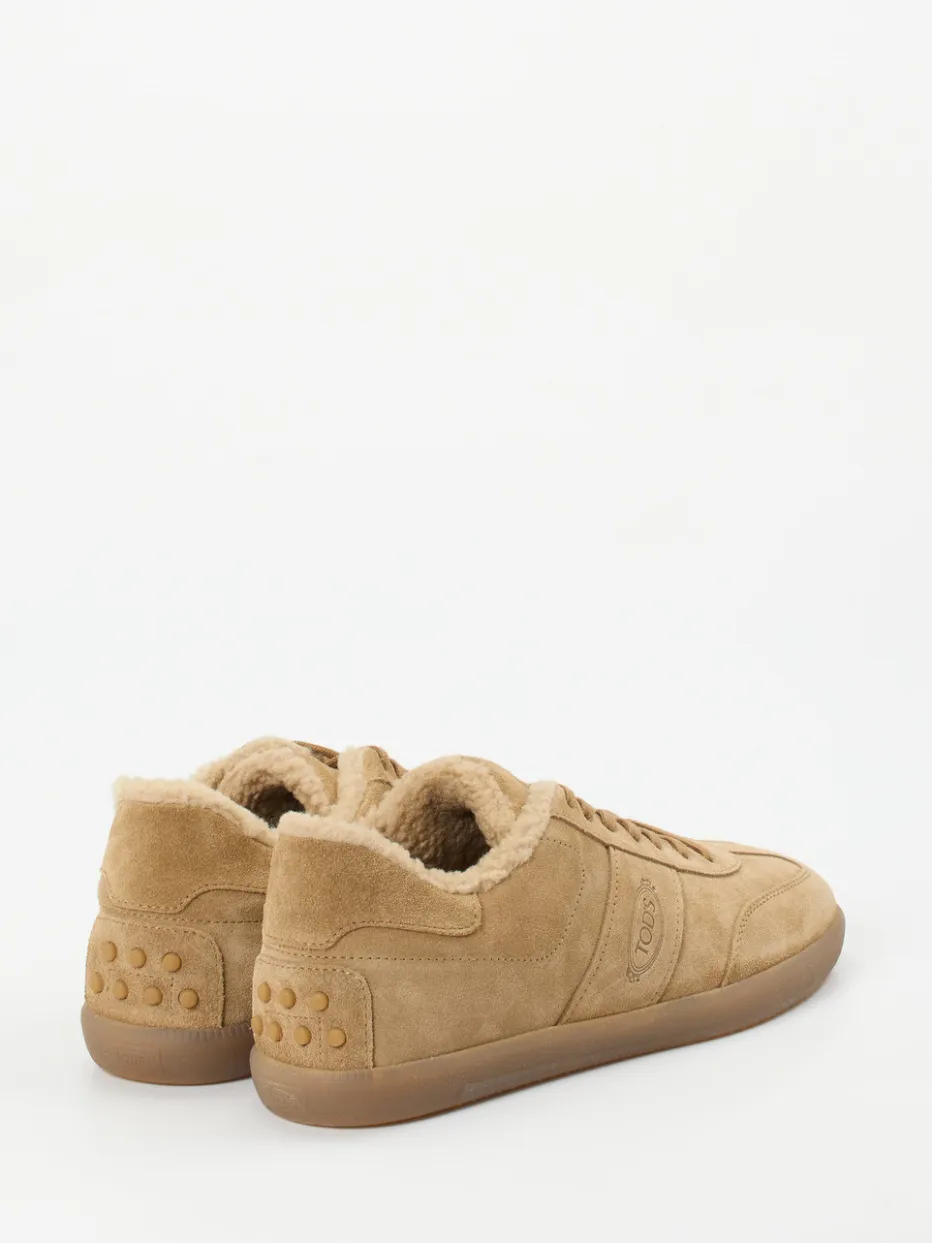 Herren Tod's – Sneaker aus Veloursleder mit Lammfellfutter