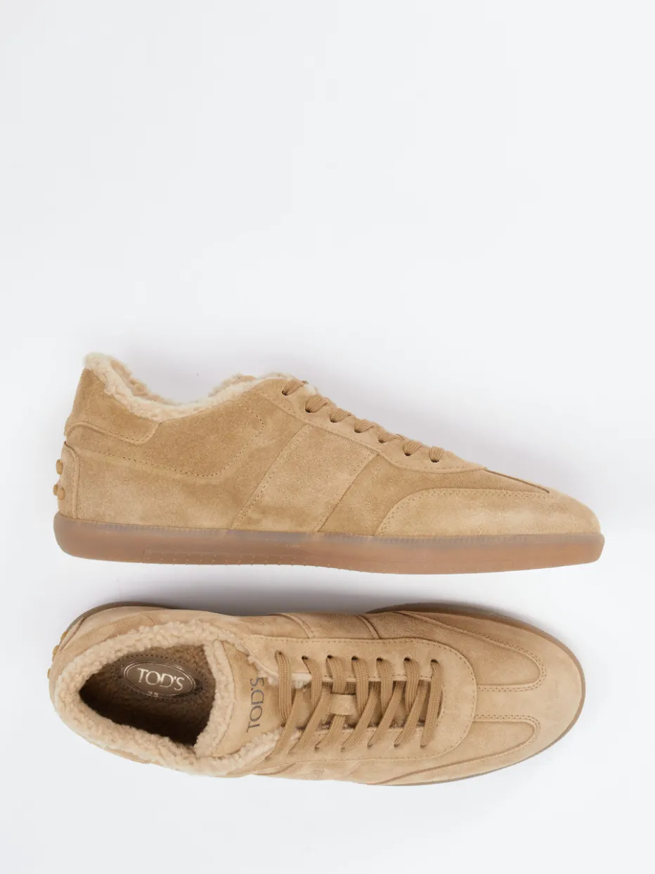 Herren Tod's – Sneaker aus Veloursleder mit Lammfellfutter