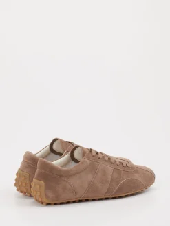 Damen Tod's – Sneaker aus Veloursleder in Taupe