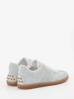 Damen Tod's – Sneaker aus Velours- und Glattleder hell