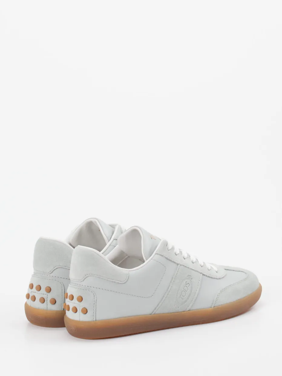 Damen Tod's – Sneaker aus Velours- und Glattleder hell