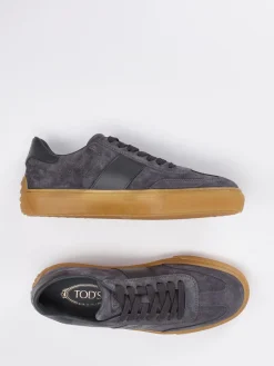 Herren Tod's – Sneaker aus Veloursleder anthrazit