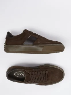 Herren Tod's – Sneaker aus Veloursleder schoko