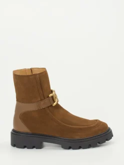 Damen Tod's – Stiefelette aus Veloursleder in