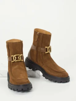 Damen Tod's – Stiefelette aus Veloursleder in