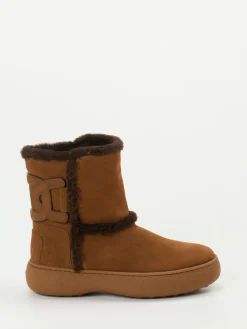 Damen Tod's – Winterboots aus Veloursleder kastanien