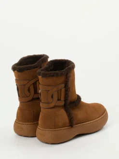 Damen Tod's – Winterboots aus Veloursleder kastanien