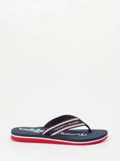 Damen Tommy Hilfiger – Zehentrenner aus Textil Dunkel