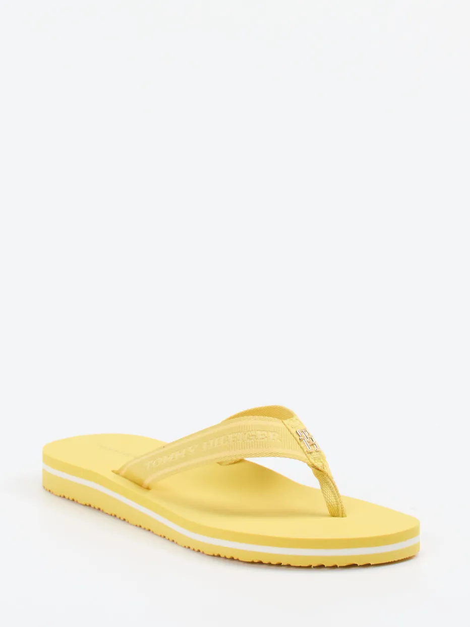 Damen Tommy Hilfiger – Zehentrenner aus Textil in Pastell